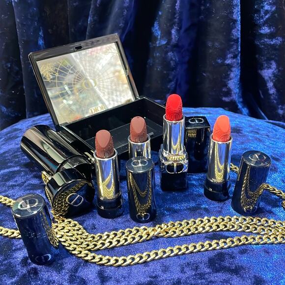 Dior Limited Edition lipstick Clutch with 4 Limited Edition full … - Picture 1 of 2